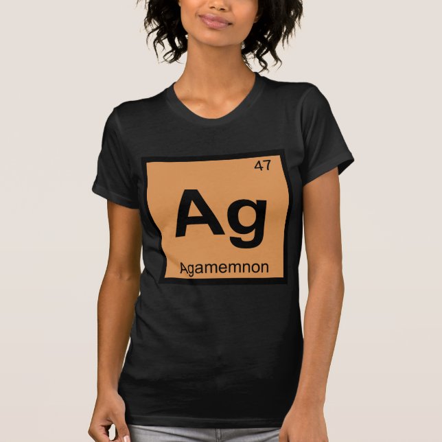 Ag - Agamemnon Grekisk kemi Periodiska systemet Tee Shirt (Framsida)