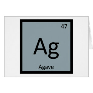 Ag - Agave Nectar Chemistry Periodic Bord Symbol Hälsningskort