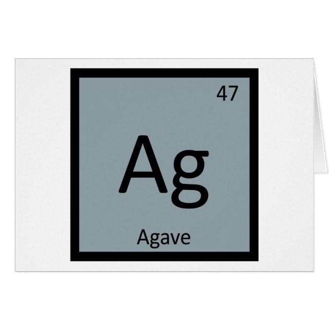 Ag - Agave Nectar Chemistry Periodic Bord Symbol Hälsningskort (Framsidan Horizontal)