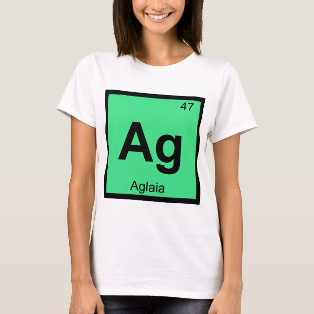 Ag - Aglaia Nåder Kemi Periodiska Systemets Symbol Tee (Framsida)