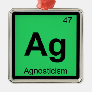 Ag - agnosticism Philosophy Chemistry Symbol Julgransprydnad Metall