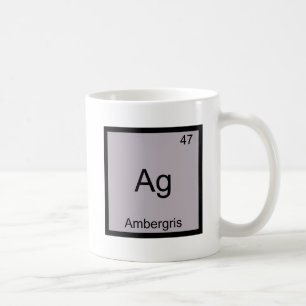 Ag - Ambra Rolig T-shirt med kemiskt elementsymbol Kaffemugg