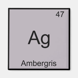 Ag - Ambra Rolig T-shirt med kemiskt grundämnessym Magnet