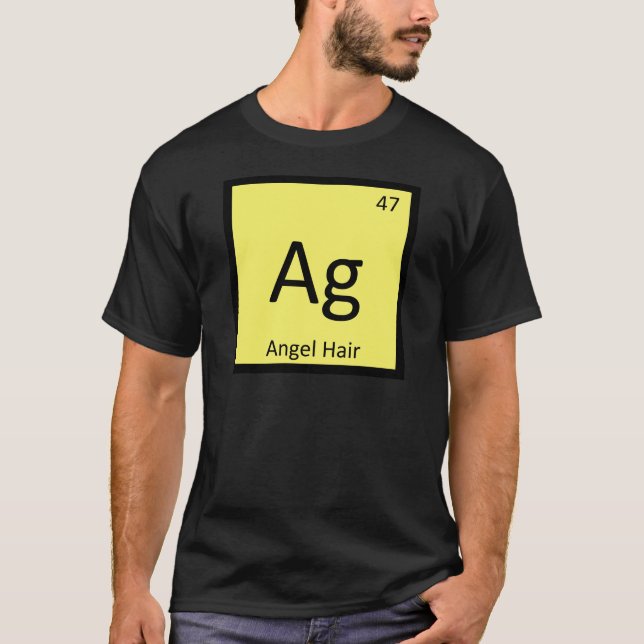 Ag - Änglahårspasta Kemisk periodiska systemet T Shirt (Framsida)