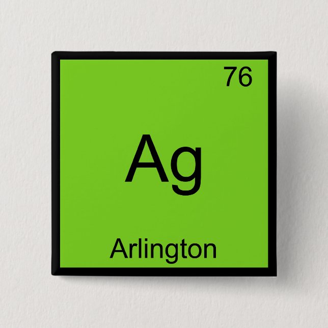 Ag - Arlington City Chemistry Element Symbol T-shi Knapp (Framsida)