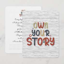 Äg din historia – Inspirerande typografisk design Anteckningskort