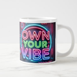 Äg din vibe - Neon Jumbo Mugg
