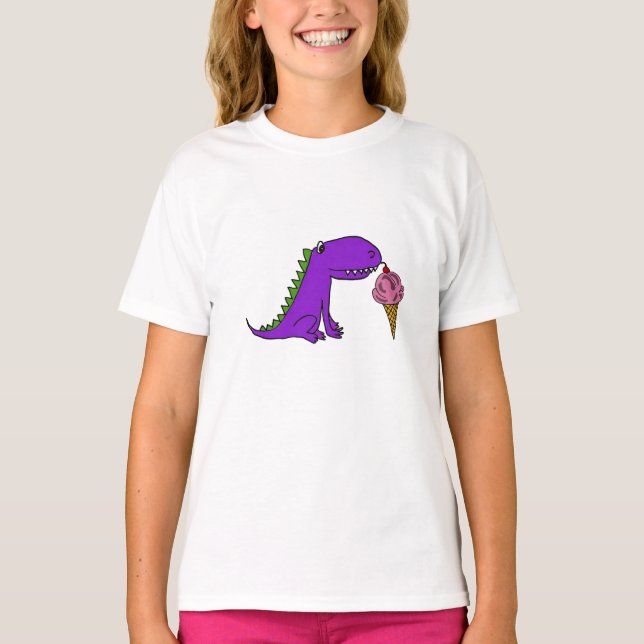 AG- Dinosaur och Ice Cream Shirt Tröja (Framsida)