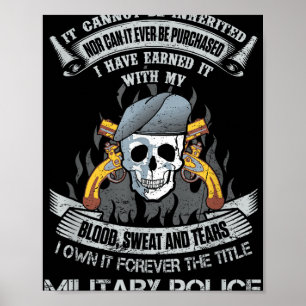 Äg för all övning avdelningen Militärpolis USA/arm Poster