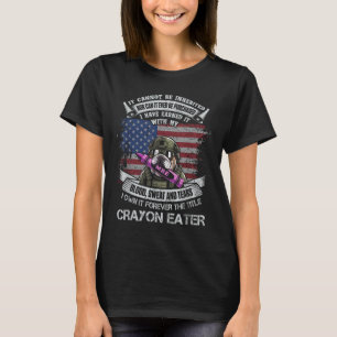 Äg Forever Titeln Krita Ätare Flagga Militär T Shirt