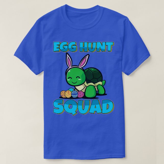 Äg Hunt Squad Cute Turtle Påskäggs Hunting T Shirt (Design framsida)