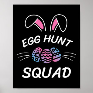 Äg Hunt Squad Hunting Season Funny Påsk Day Par Poster