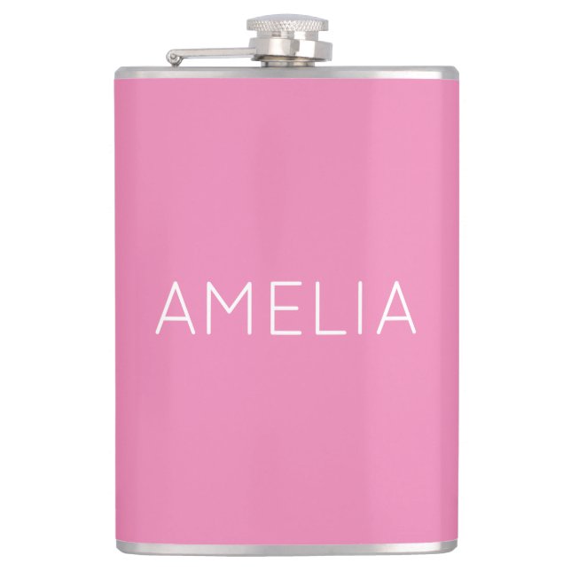 Äg Namn Modern minimalistisk Professionell Rosa ut Fickplunta (Framsidan)