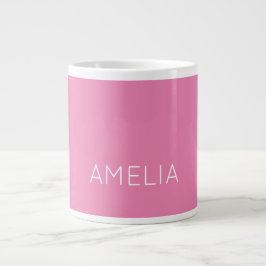 Äg Namn Modern minimalistisk Professionell Rosa ut Jumbo Mugg