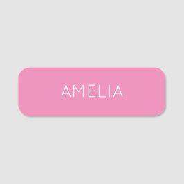 Äg Namn Modern minimalistisk Professionell Rosa ut Namnbricka