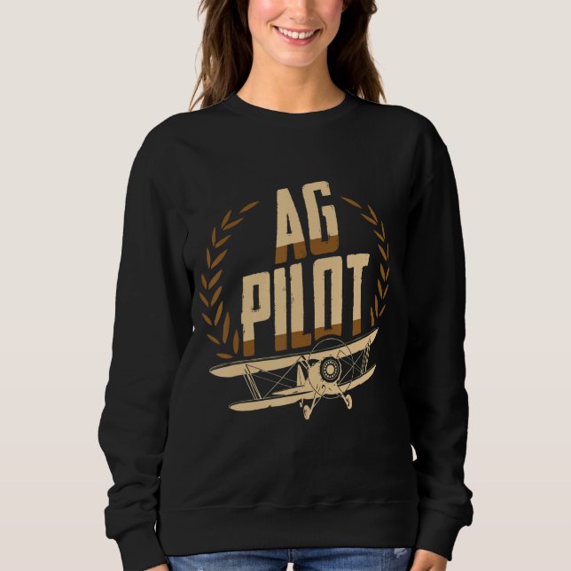 AG Pilot Skörd Duster Aerial Application Apparat T Shirt (Framsida)
