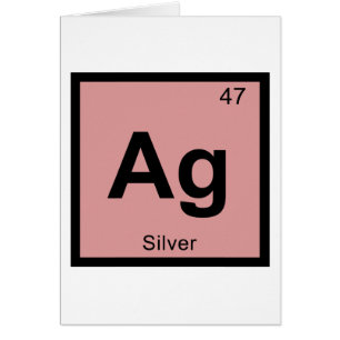 Ag - Silver kemi Periodiska systemet Symbol Hälsningskort