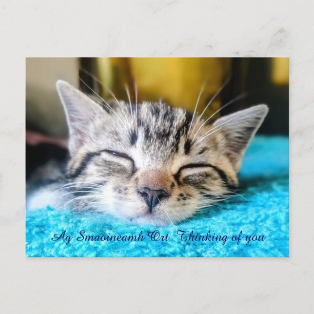 Ag Smaoineamh Ort Thinking of you vycard Vykort (Framsida)