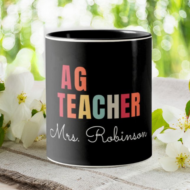 AG Teacher Agriculture Teacher Personlig Två-Tonad Mugg (Skapare uppladdad)