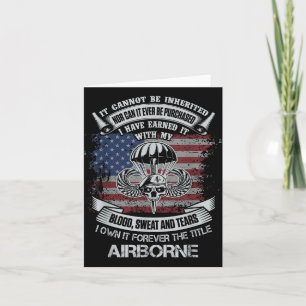 Äg Titeln Airborne US Army Veteran Fla För Evigt Kort