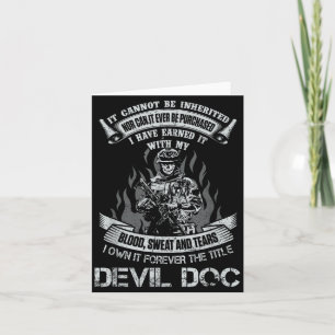 Äg titeln Djävul Doc Proud Corpsman för evigt Kort