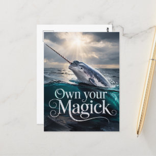Äga din Magick Narwhale Vykort