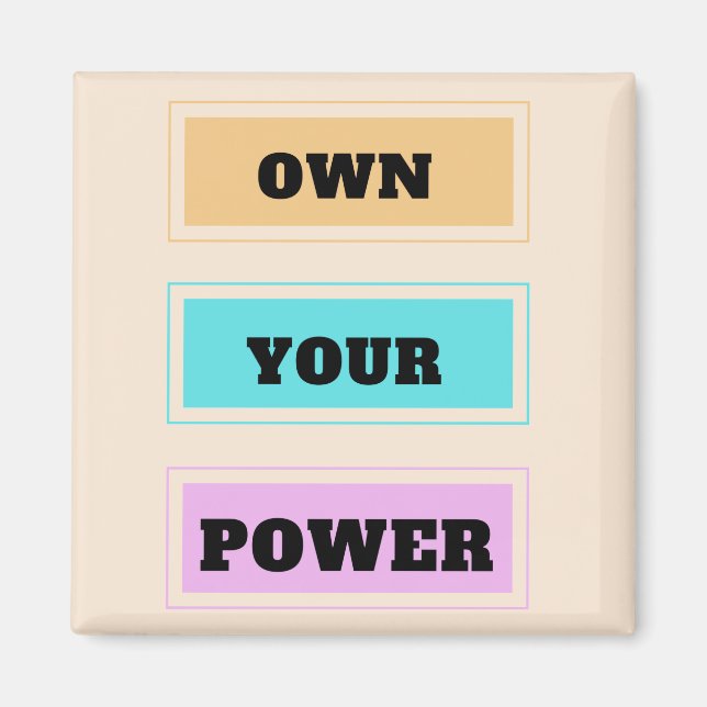 Äga ditt Power Square Magnet (Framsidan)