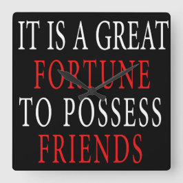 äga kompis Wall Clock Fyrkantig Klocka