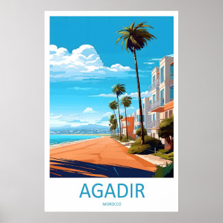 Agadir Resa Print Väggkonst Agadir Vägghängande