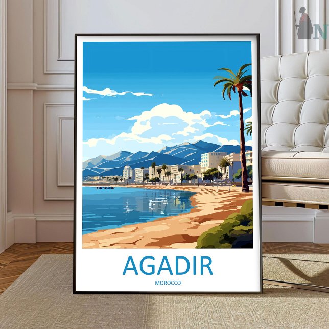 Agadir Travel Print Wall Art Agadir Wall Hanging  Poster (Skapare uppladdad)