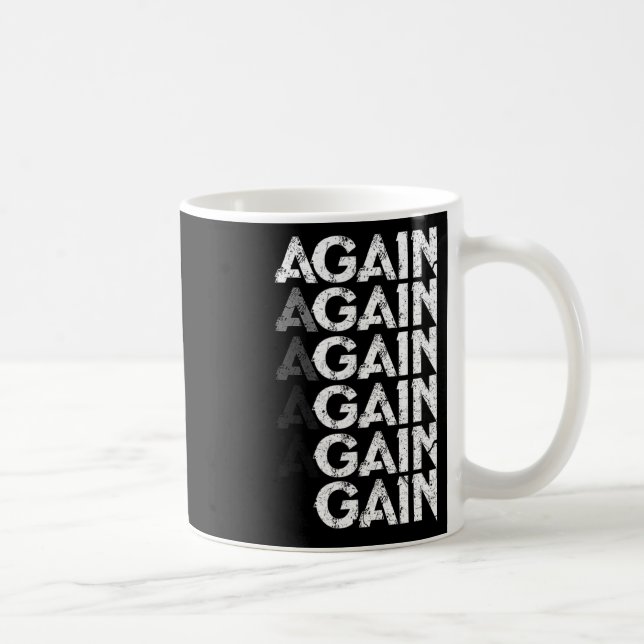 Again Gain Funny Bodybuilding Gym Workout Gift  Kaffemugg (Höger)
