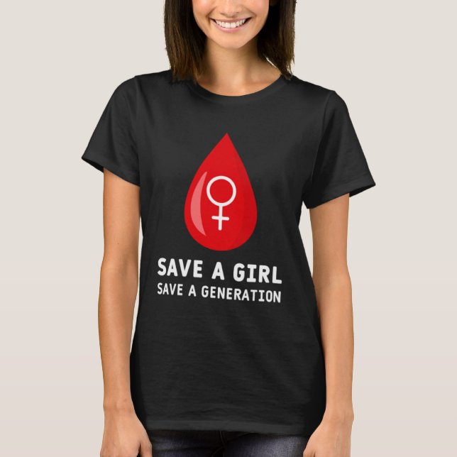 Against Female Genital Mutilation Stop FGM Solidar T Shirt (Framsida)