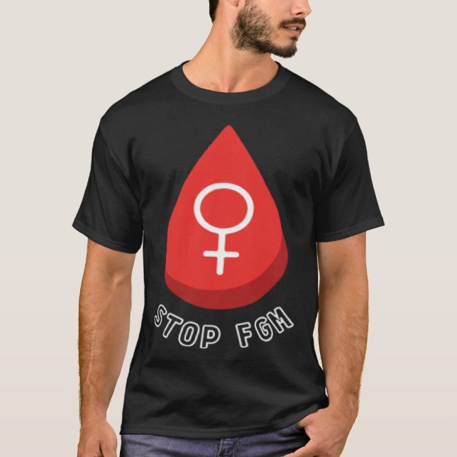 Against Female Genital Mutilation Stop FGM Solidar T Shirt (Framsida)