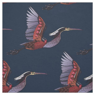 Agami heron indigo-väv tyg