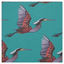 Agami heron teal-väv tyg