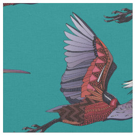 Agami heron teal-väv tyg