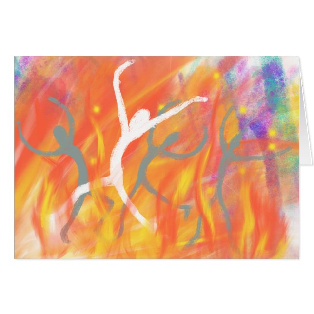 Äganderätt i modern, kristen bibelkonst i Furnace Hälsningskort (Framsidan Horizontal)