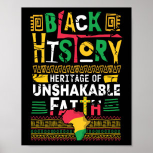 Äganderätt till orangefulla Faith Black History må Poster