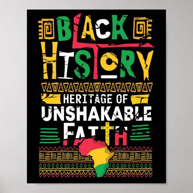 Äganderätt till orangefulla Faith Black History må Poster (Framsidan)