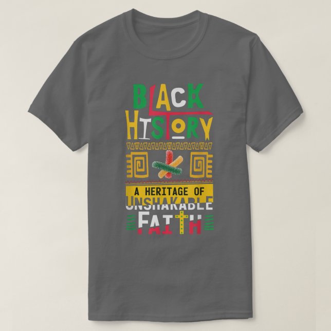 Äganderätt till orangefulla Faith Black History må T Shirt (Design framsida)