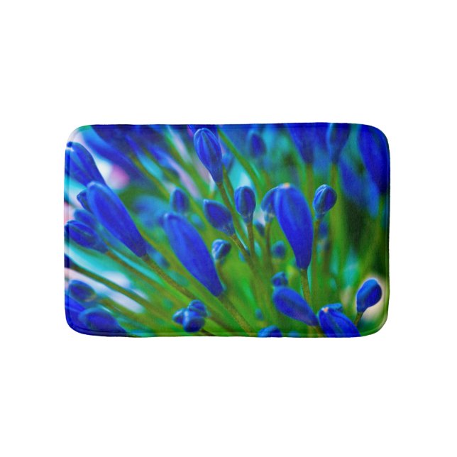 Agapanthus blå blomma Bath mat Badrumsmatta (Framsidan)