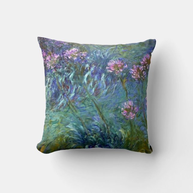 Agapanthus Claude Monet Fine Art Kudde (Framsida)