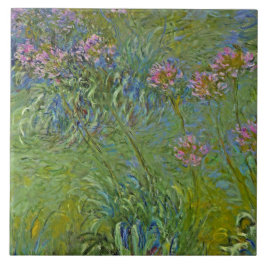 Agapanthus Flowers (av Claude Monet) Kakelplatta