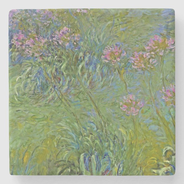 Agapanthus Flowers (av Claude Monet) Stenunderlägg (Framsidan)