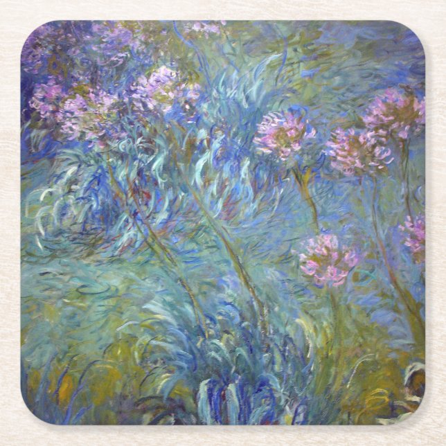 Agapanthus, Monet Underlägg Papper Kvadrat (Framsidan)