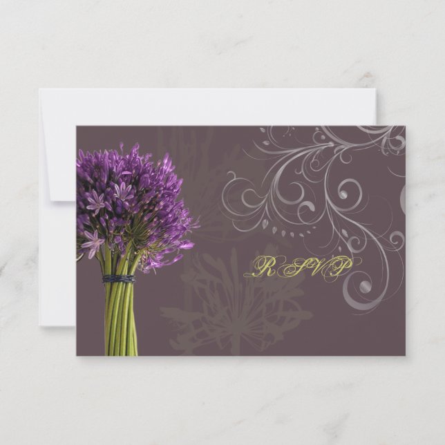 Agapanthus RSVP | DIY bakgrundsfärg OSA Kort (Framsida)