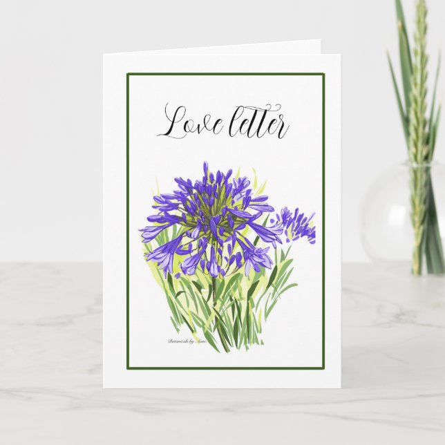 Agapanthus Tack Kort (Framsida)
