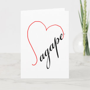 Agape-anteckningskort (svart) kort