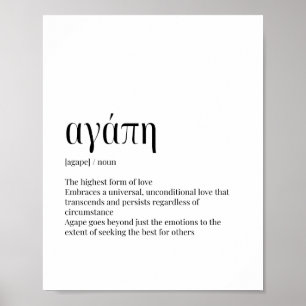 Agape greek definition för kärlek poster