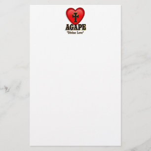 Agape-hjärtsymbol för Guds gudomliga kärlek Brevpapper